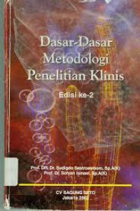 Image of Dasar-dasar Metodologi Penelitian Klinis